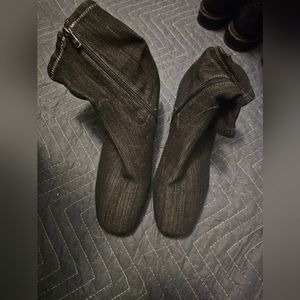 Franco Sarto Blue Jean Block Heel Boot